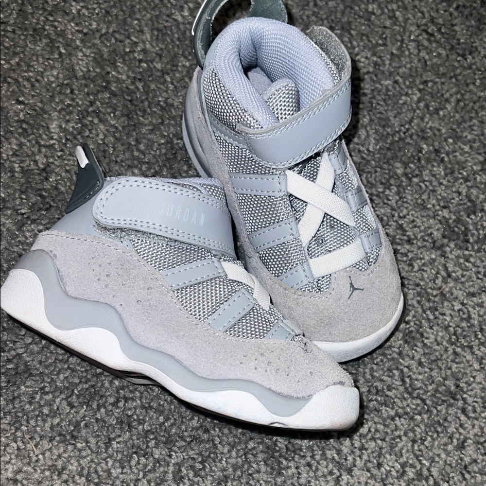 Jordan Kids' Light Gray and White Sneakers